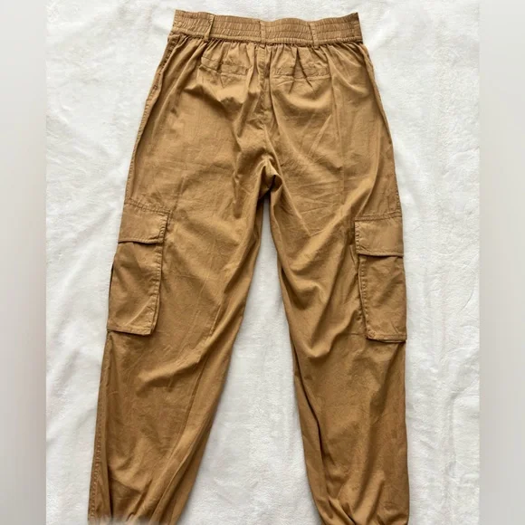 FOR THE REPUBLIC Cotton Khaki Cargo Jogger Pants--M - Picture 6 of 16